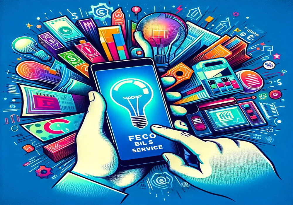 An illustrative image representing the convenience of the FESCO Bill SMS Service, with a mobile device displaying a text message related to electricity billing, enhancing accessibility and user-friendly utility